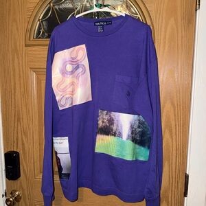 Nautica Purple Long Sleeve with Graphic Prints